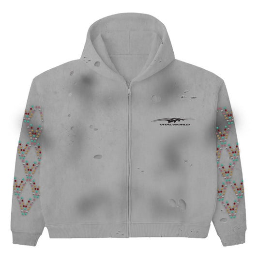 GRAY CLAWSTONE HOODIE